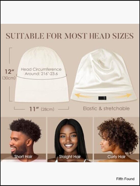 Mulberry Silk Sleep Cap Adjustable Strap Hair Protection Bonnet